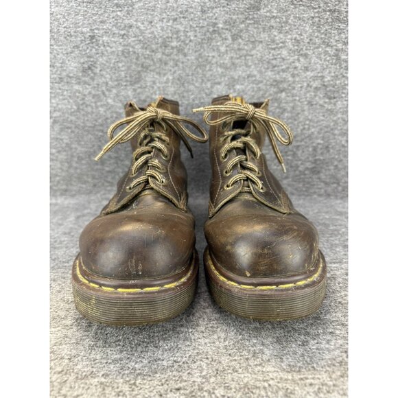 ✅VTG Y2K Doc Dr Martens Brown Leather Boots Mens 12 Crazy Horse *SEE MEASUREMENT - Picture 8 of 13